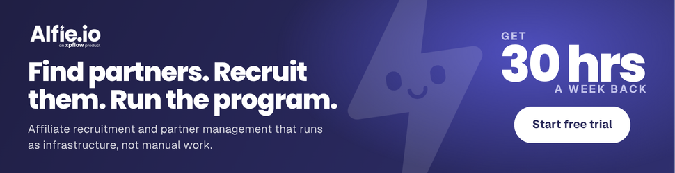 Alfie.io — Find partners. Recruit them. Run the program. Get 30 hours a week back. Start free trial