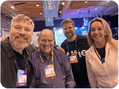 The Alfie team at the Web Summit booth