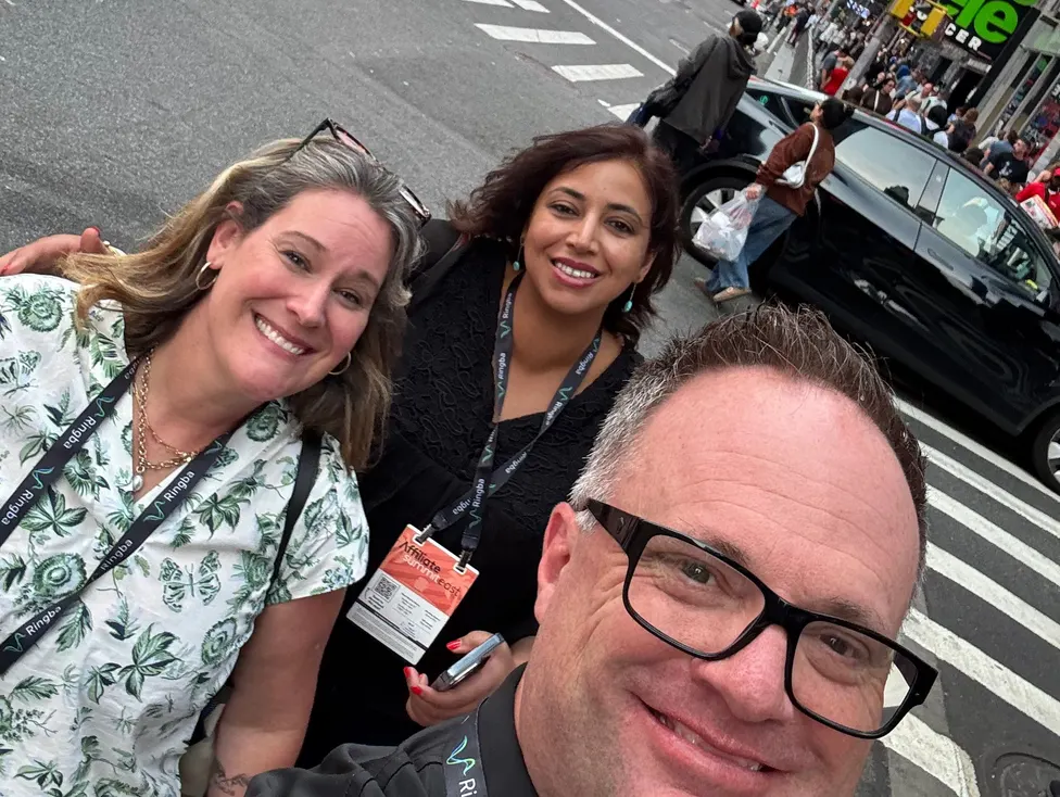 A Times Square selfie between sessions